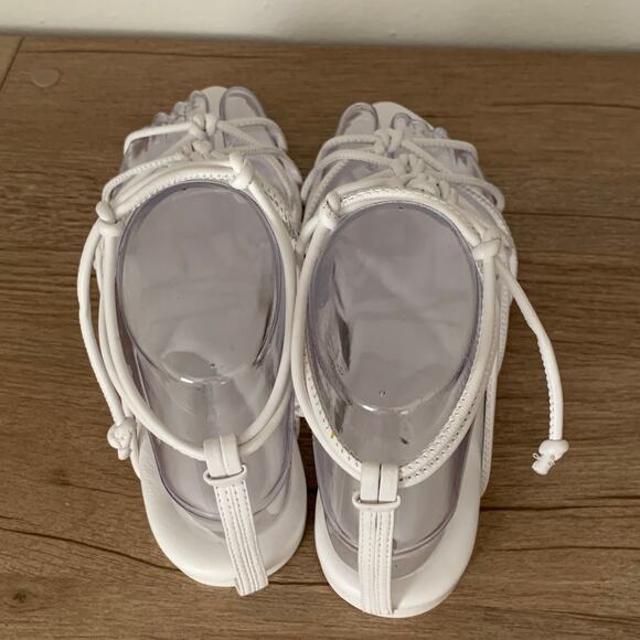 VINCE Kenna Leather Strappy Gladiator Knotted Leather Sandal Flats sz 6 US White - Picture 8 of 16